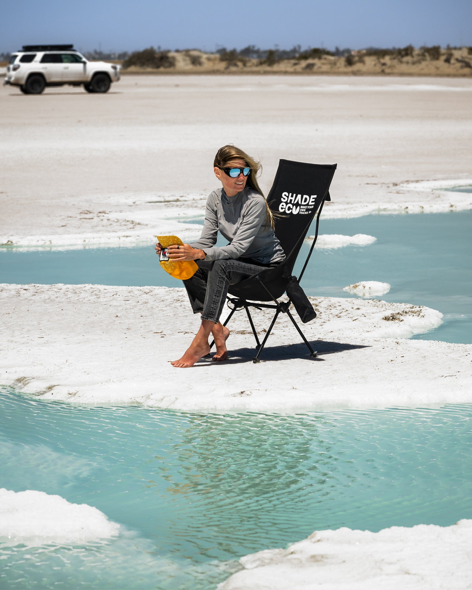 Shade Eco Portable Black Camping/Beach Chair